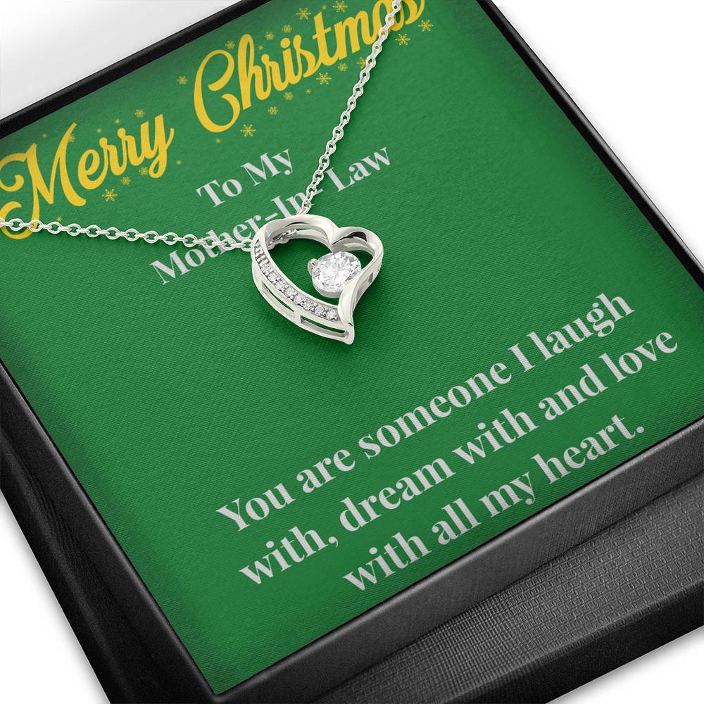 Merry Christmas To My Mother-In-Law Forever Love Necklace - Gift for Mother - Necklace for Mother-In-Law