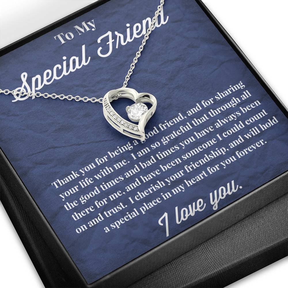 To My Special Friend Forever Love Necklace, Gift for Best Friend, Necklace for Friend