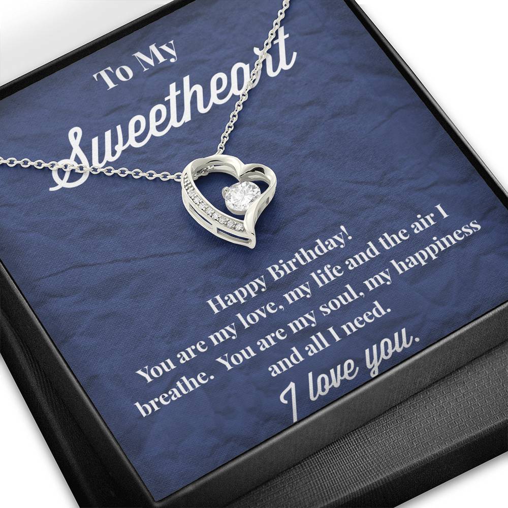 Happy Birthday To My Sweetheart Forever Love Necklace - Jewelry for Wife - Necklace for Wife