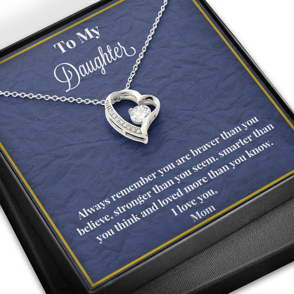 To My Daughter Always Remember Forever Love Necklace