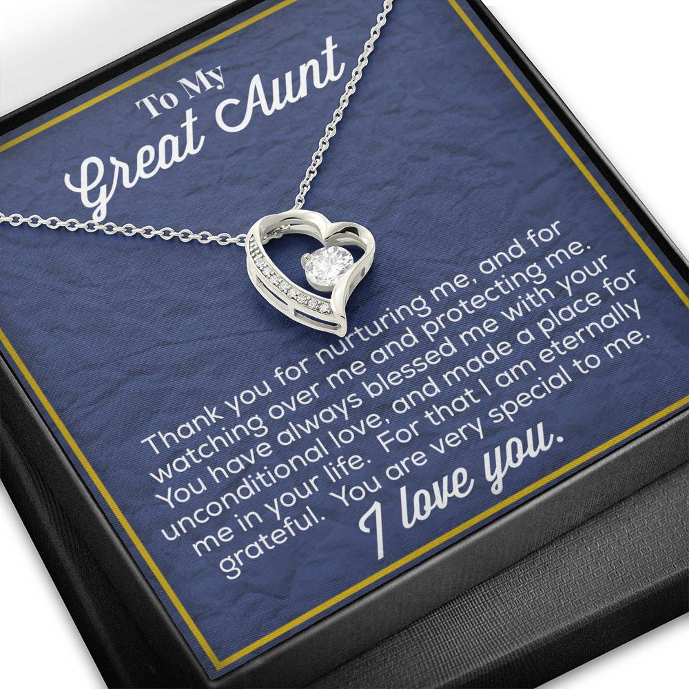 To My Great Aunt Forever Love Necklace