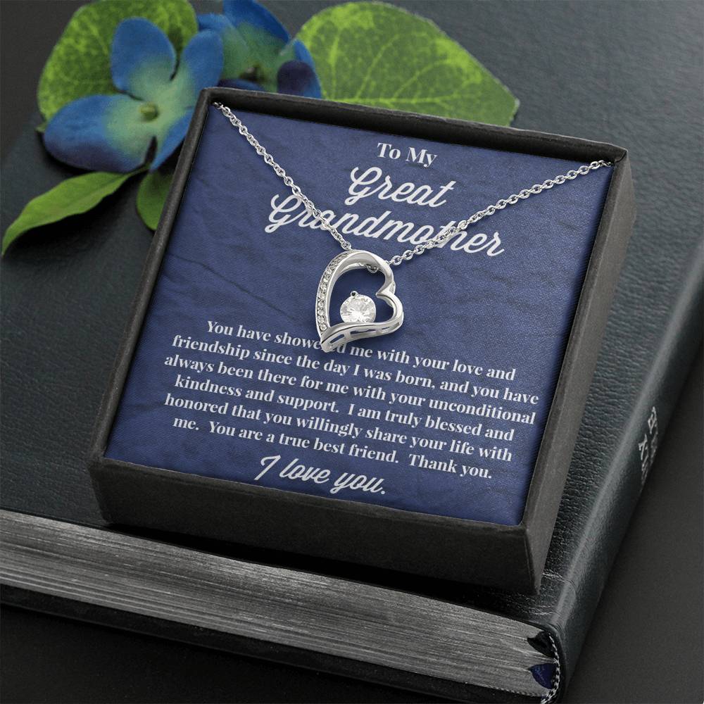To My Great Grandmother Forever Love Necklace - Jewelry for Grandmother - Gift for Grandmother