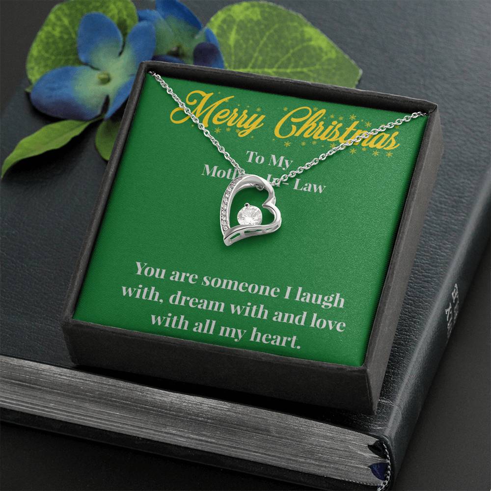 Merry Christmas To My Mother-In-Law Forever Love Necklace - Gift for Mother - Necklace for Mother-In-Law