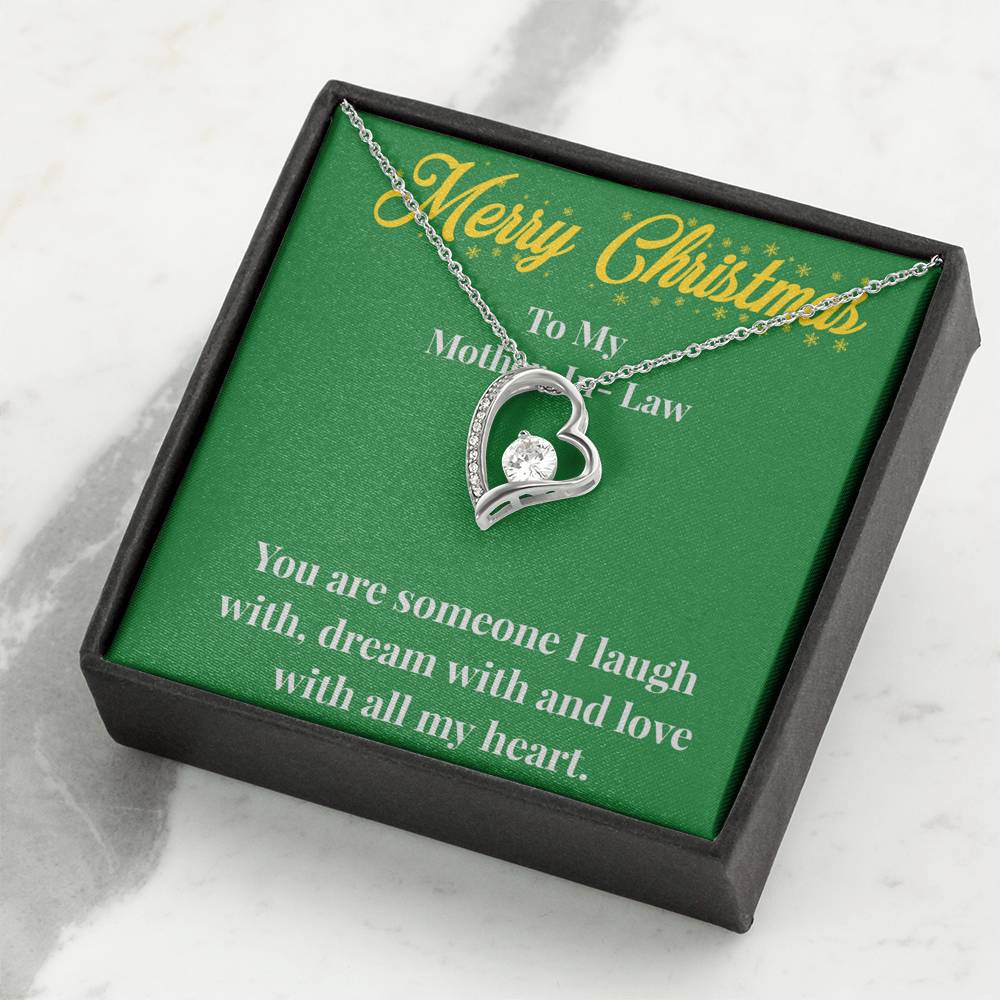 Merry Christmas To My Mother-In-Law Forever Love Necklace - Gift for Mother - Necklace for Mother-In-Law