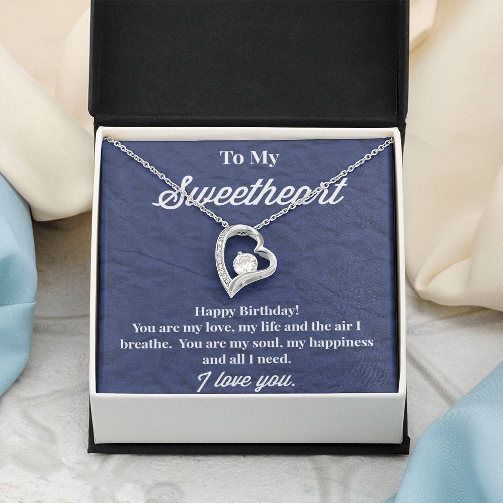 Happy Birthday To My Sweetheart Forever Love Necklace - Jewelry for Wife - Necklace for Wife