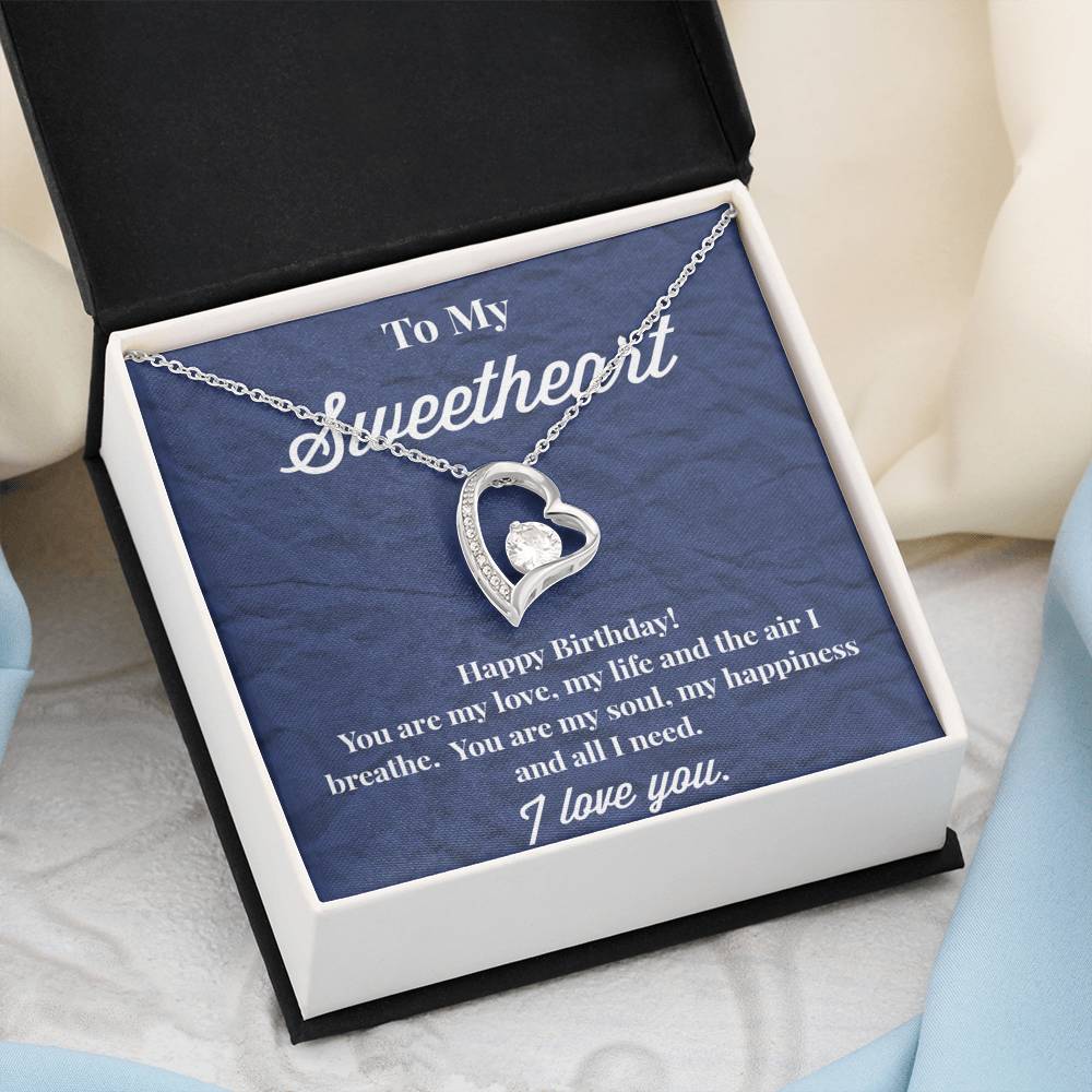 Happy Birthday To My Sweetheart Forever Love Necklace - Jewelry for Wife - Necklace for Wife