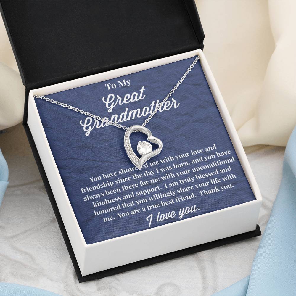 To My Great Grandmother Forever Love Necklace - Jewelry for Grandmother - Gift for Grandmother