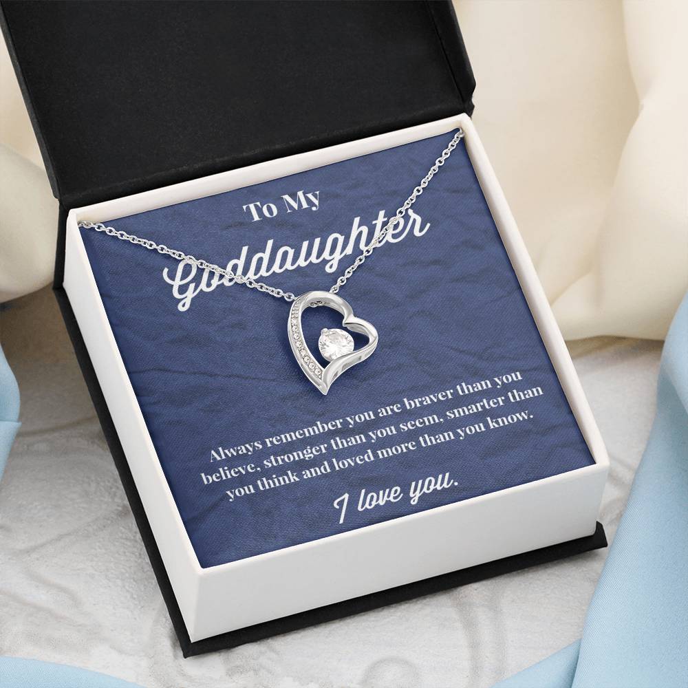 To My Goddaughter Forever Love Necklace - Jewelry for Goddaughter - Gift for Goddaughter