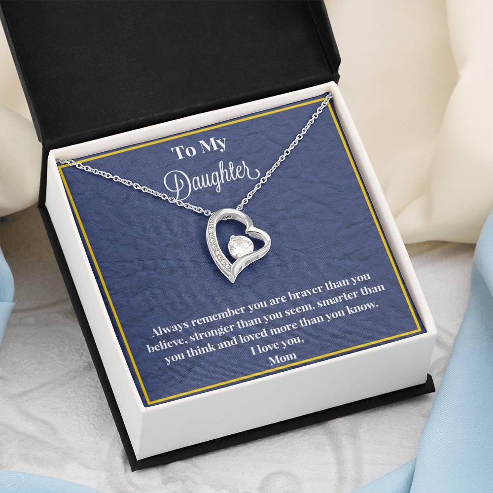 To My Daughter Always Remember Forever Love Necklace