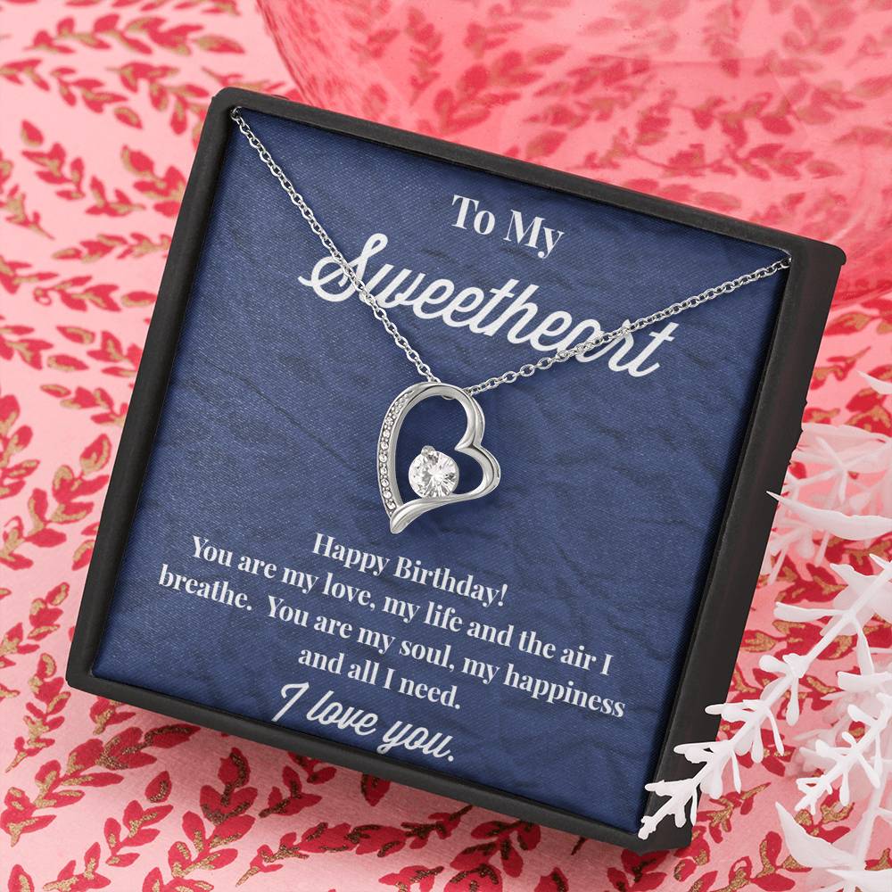 Happy Birthday To My Sweetheart Forever Love Necklace - Jewelry for Wife - Necklace for Wife