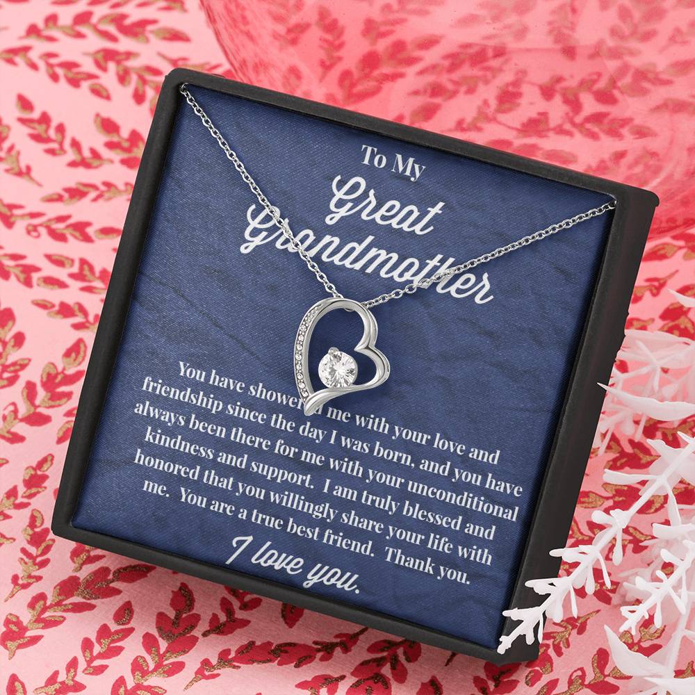 To My Great Grandmother Forever Love Necklace - Jewelry for Grandmother - Gift for Grandmother