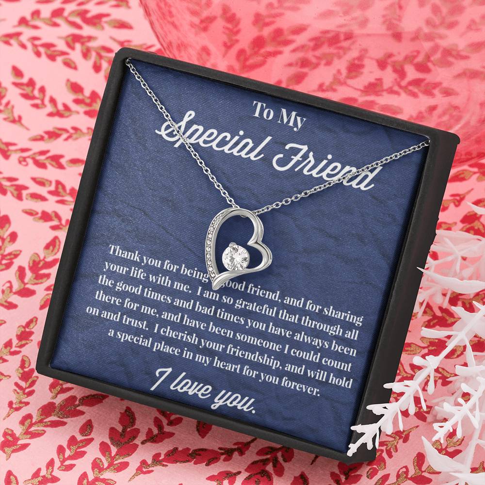 To My Special Friend Forever Love Necklace, Gift for Best Friend, Necklace for Friend