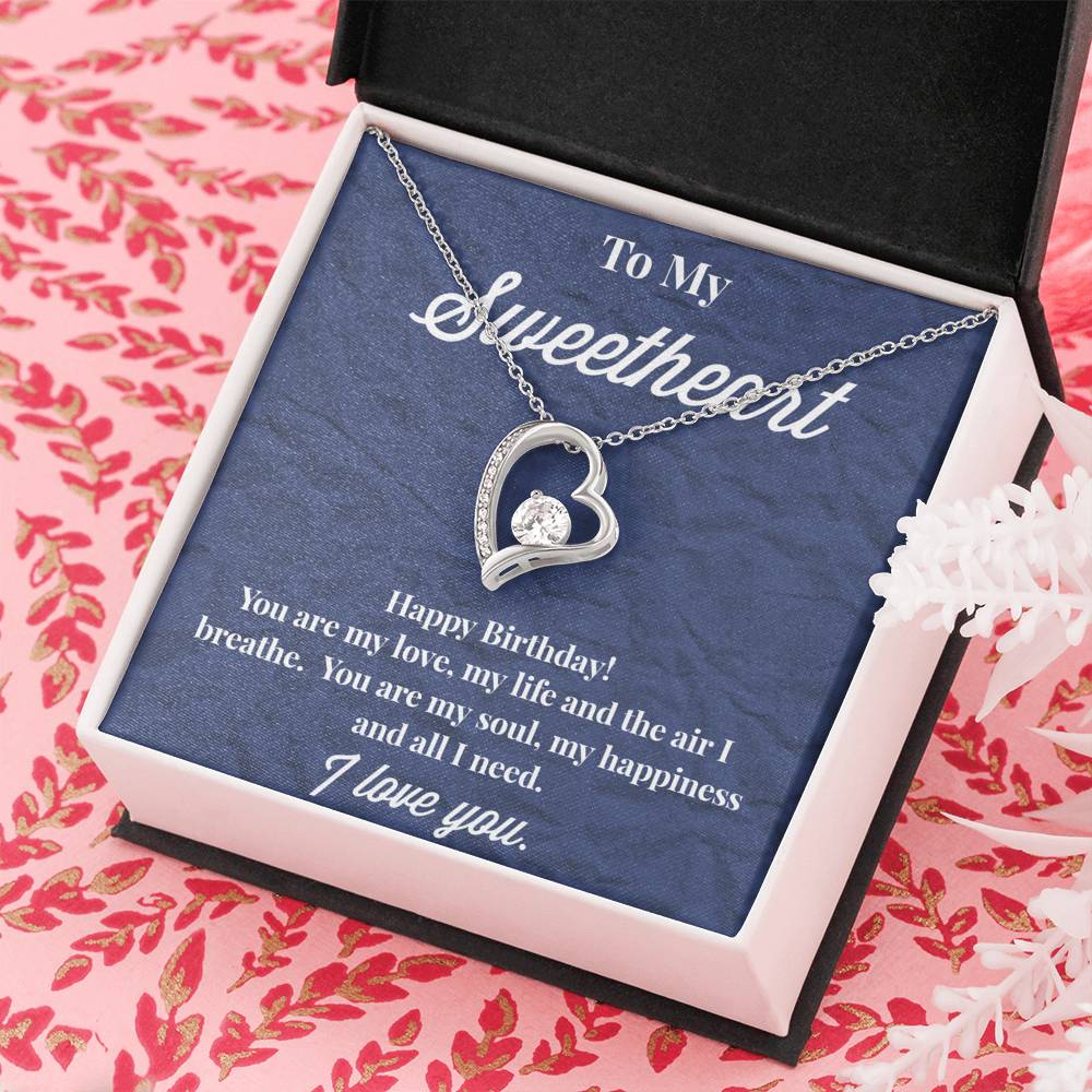 Happy Birthday To My Sweetheart Forever Love Necklace - Jewelry for Wife - Necklace for Wife