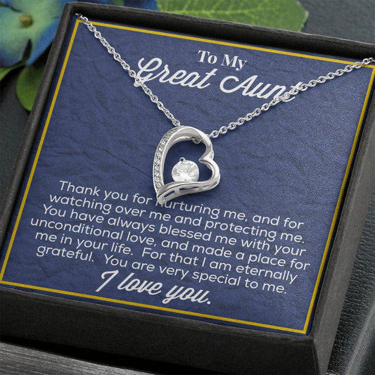 To My Great Aunt Forever Love Necklace