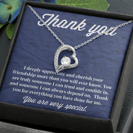 Thank You Forever Love Necklace - Thank You Gift - Necklace for Friend