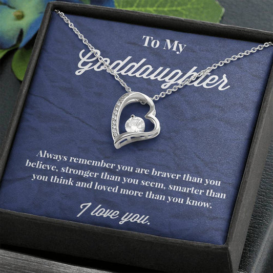 To My Goddaughter Forever Love Necklace - Jewelry for Goddaughter - Gift for Goddaughter
