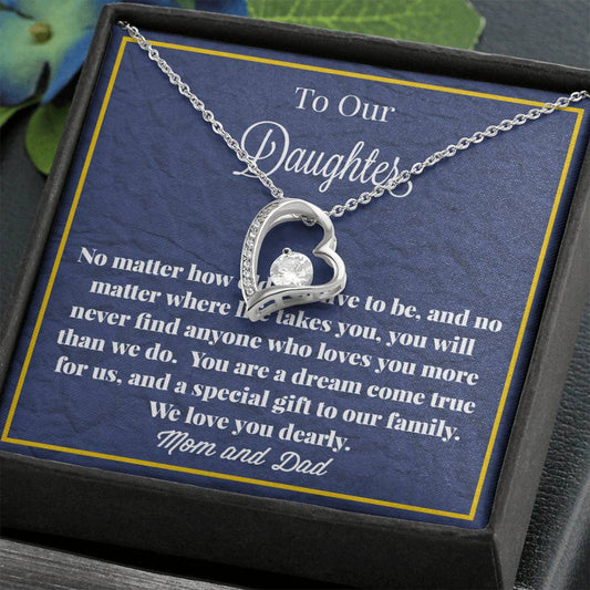 To Our Daughter Double Hearts Necklace