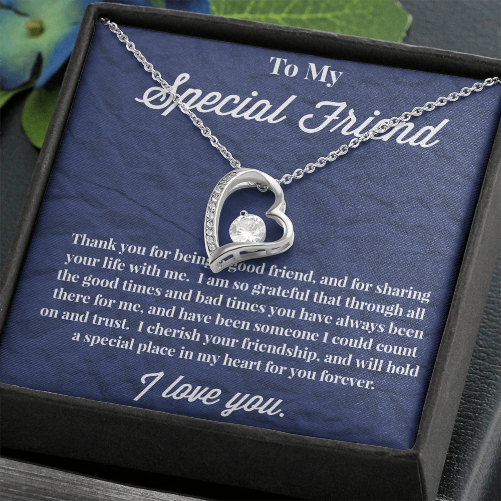 To My Special Friend Forever Love Necklace, Gift for Best Friend, Necklace for Friend