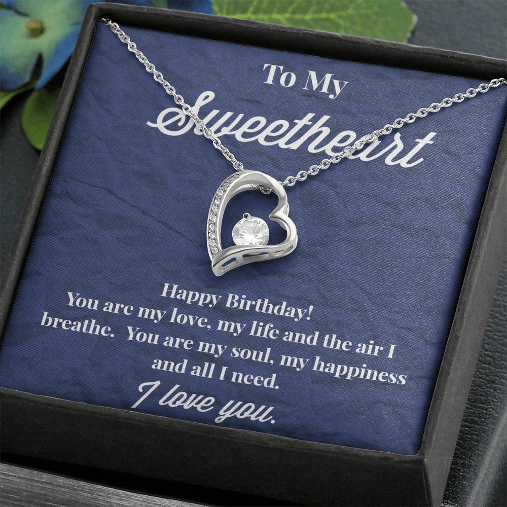 Happy Birthday To My Sweetheart Forever Love Necklace - Jewelry for Wife - Necklace for Wife