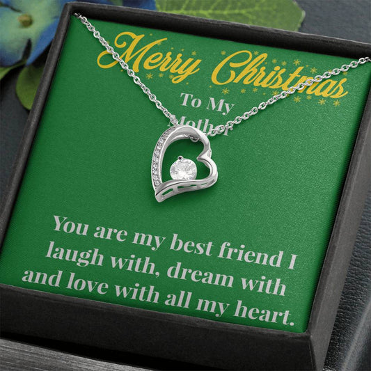 Merry Christmas To My Mother Forever Love Necklace - Gift for Mom - Necklace for Mom