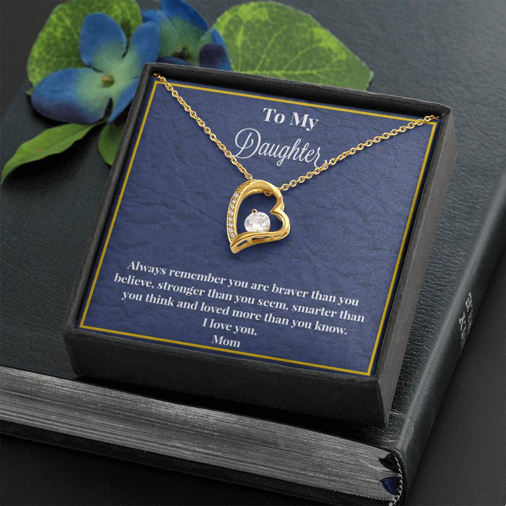 To My Daughter Always Remember Forever Love Necklace