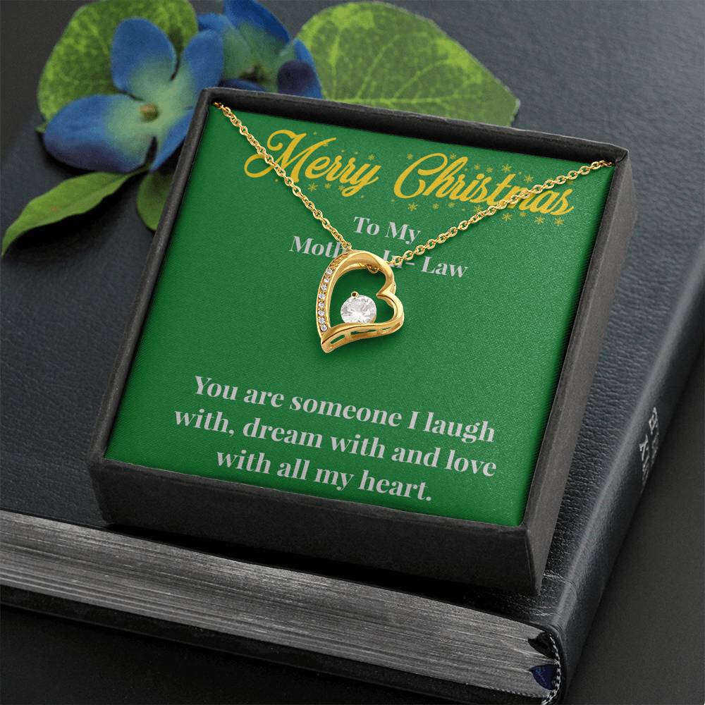 Merry Christmas To My Mother-In-Law Forever Love Necklace - Gift for Mother - Necklace for Mother-In-Law