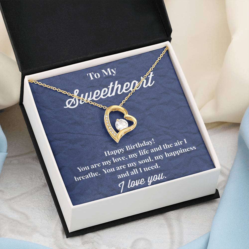 Happy Birthday To My Sweetheart Forever Love Necklace - Jewelry for Wife - Necklace for Wife