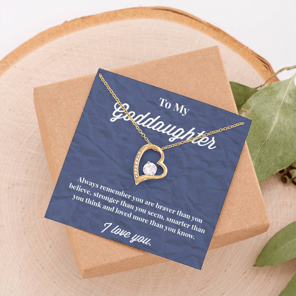 To My Goddaughter Forever Love Necklace - Jewelry for Goddaughter - Gift for Goddaughter