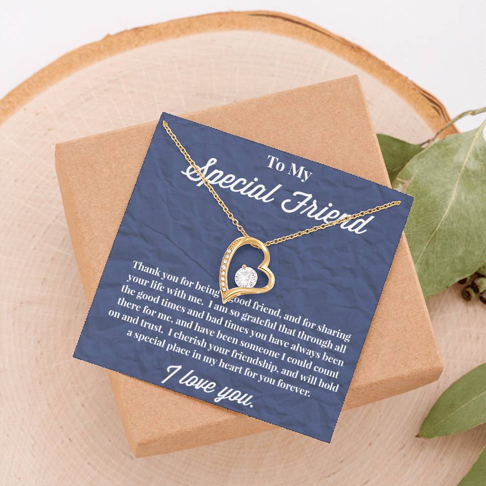 To My Special Friend Forever Love Necklace, Gift for Best Friend, Necklace for Friend
