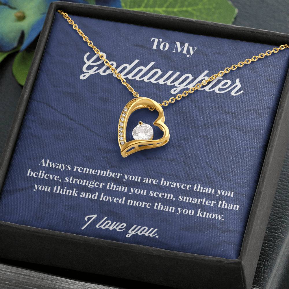 To My Goddaughter Forever Love Necklace - Jewelry for Goddaughter - Gift for Goddaughter