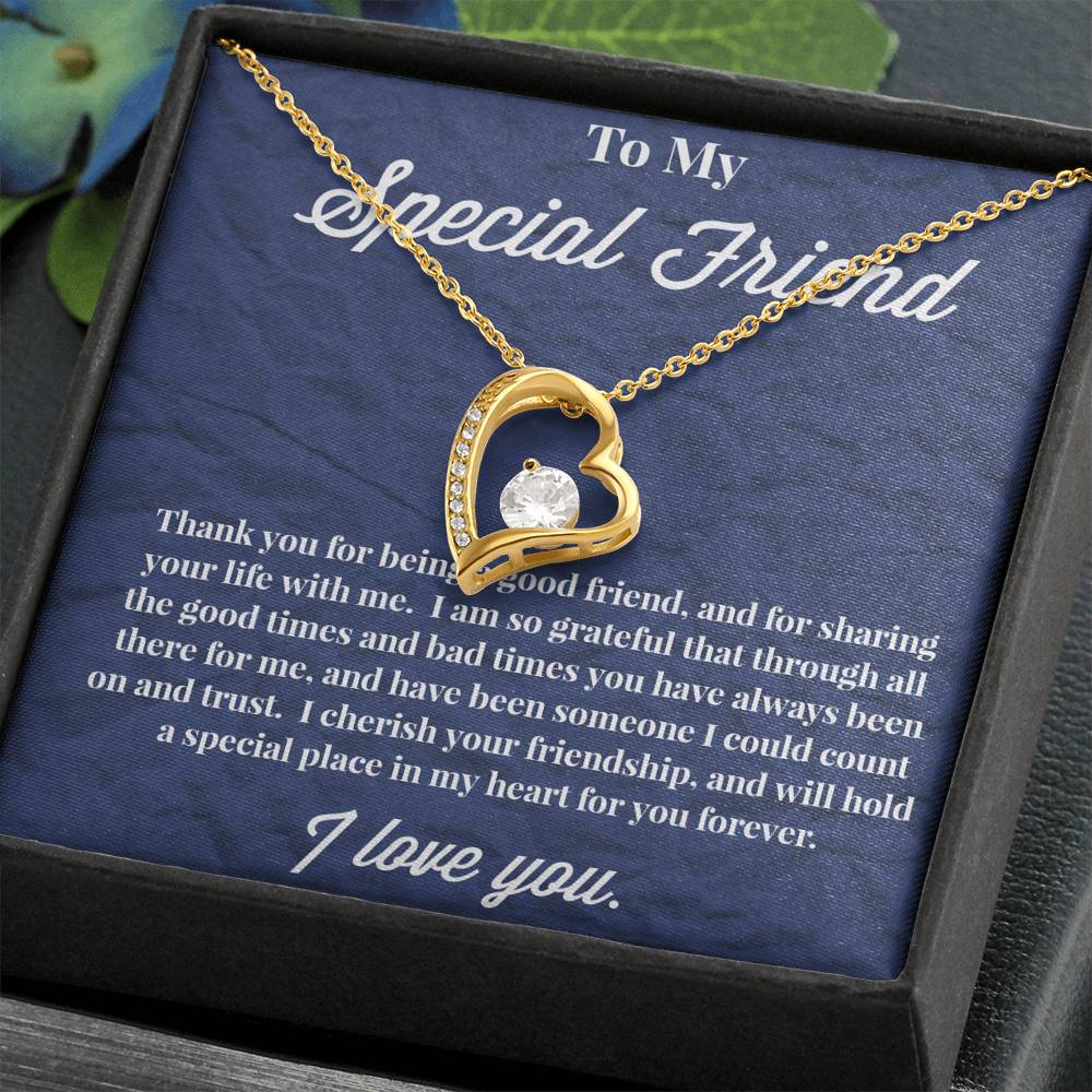 To My Special Friend Forever Love Necklace, Gift for Best Friend, Necklace for Friend