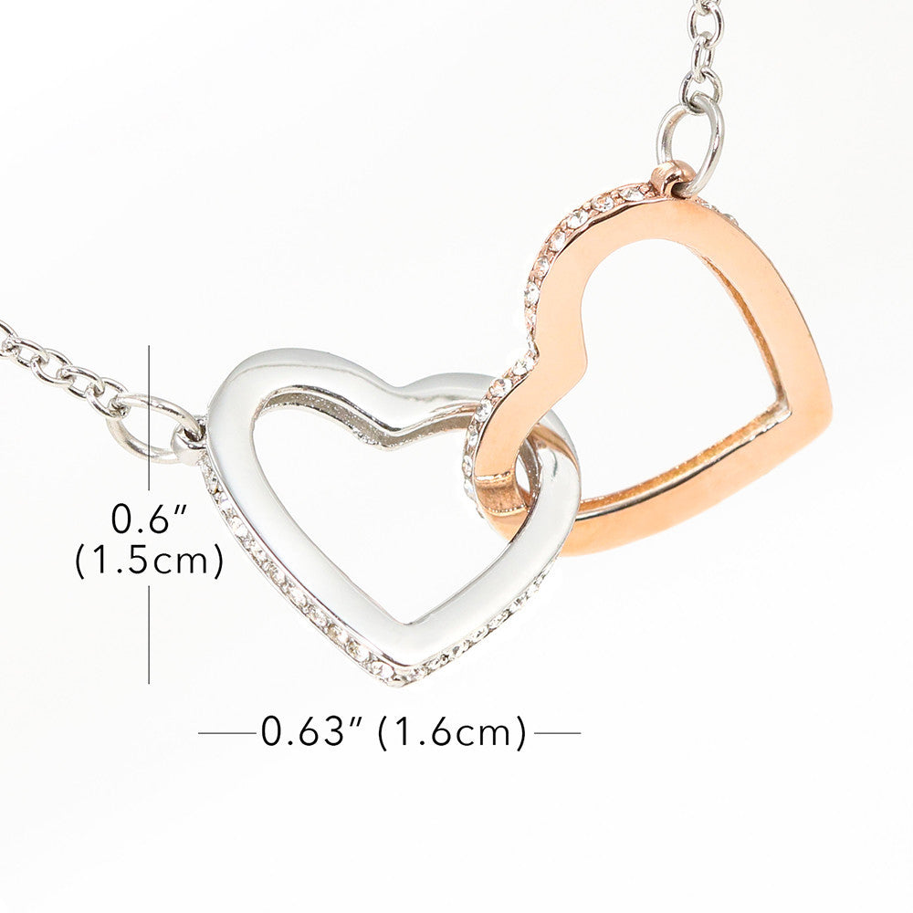 To My Bridesmaid Interlocking Hearts Necklace