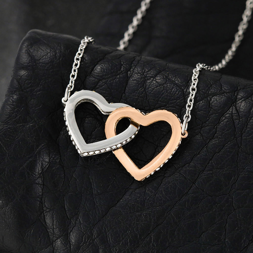 Merry Christmas To My Mother-In-Law Interlocking Hearts Necklace - Gift for Mother - Necklace for Mother-In-Law
