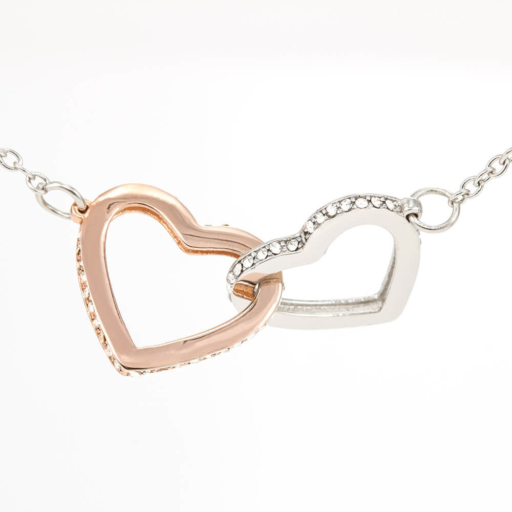 A Mother Is Someone You Love With All Your Heart Interlocking Hearts Necklace