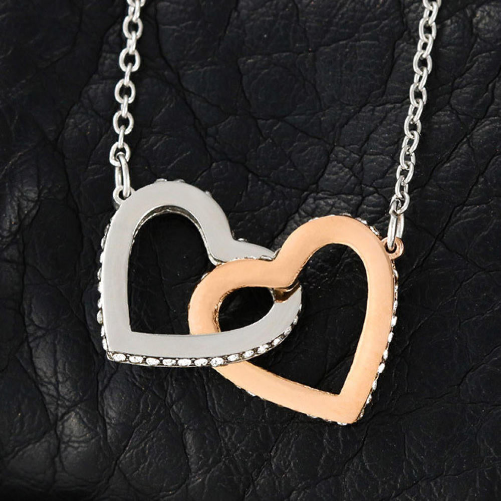 To My Daughter Interlocking Hearts Necklace
