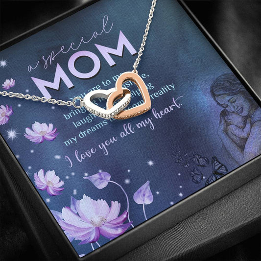 A Special Mom Interlocking Hearts Pendant