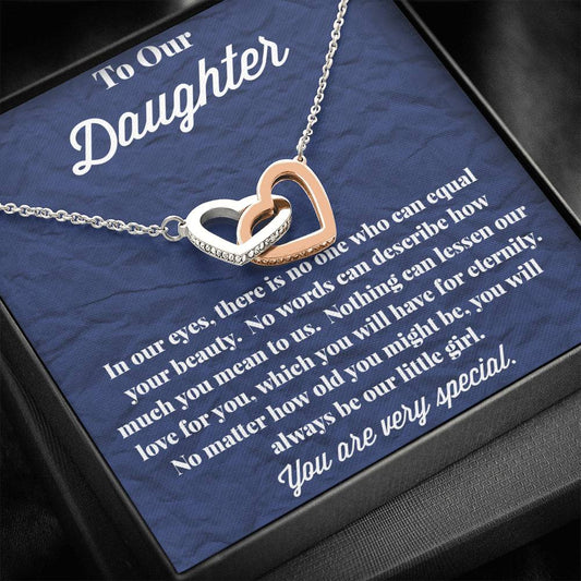 To Our Daughter Interlocking Hearts Necklace