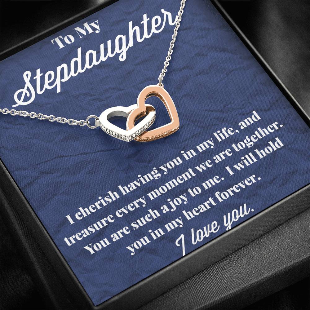 To My Stepdaughter Interlocking Hearts Necklace