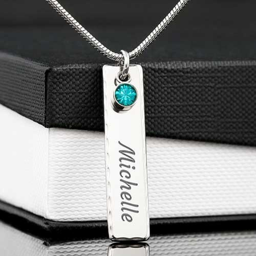 To My Daughter Birthstone Name Necklace, Gift for Daughter, Necklace for Daughter