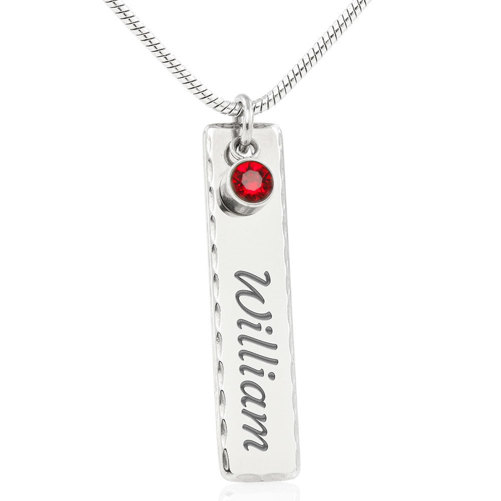 To My Daughter Birthstone Name Necklace, Gift for Daughter, Necklace for Daughter
