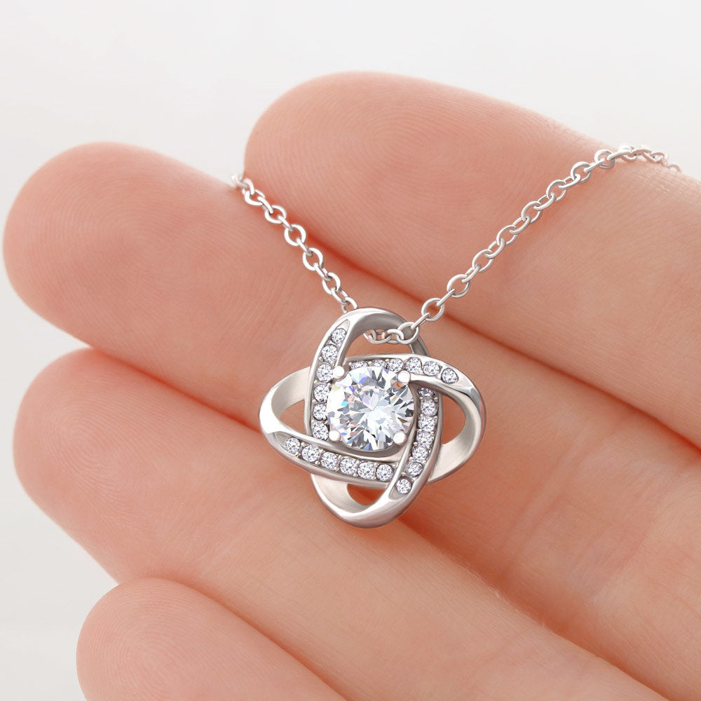 Happy Anniversary To My Wife Love Knot Necklace - Wedding Anniversary Gift - Necklace for Wife