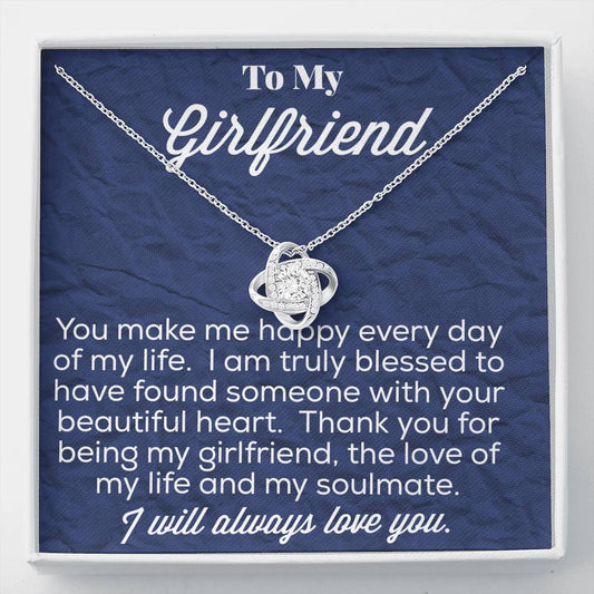 To My Girlfriend Love Knot Necklace