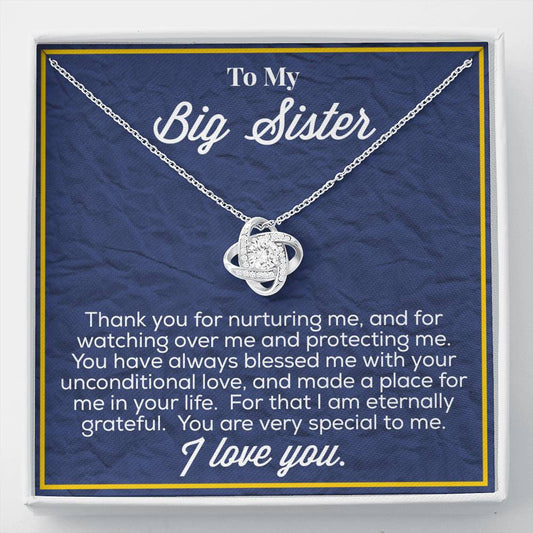 To My Big Sister Love Knot Necklace
