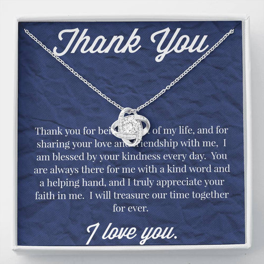 Thank You Love Knot Necklace