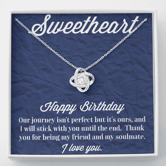 Happy Birthday Love Knot Necklace