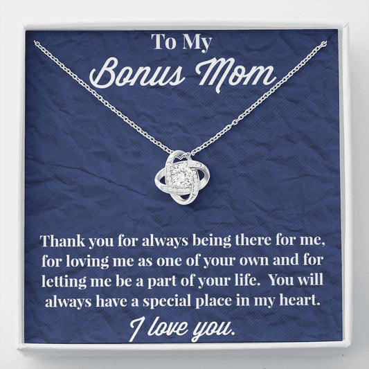 To My Bonus Mom Love Knot Necklace