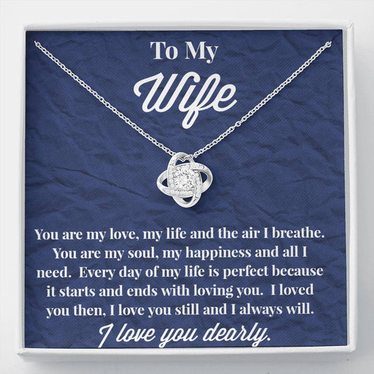 To My Wife Love Knot Necklace