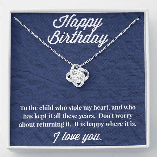 Happy Birthday Love Knot Necklace