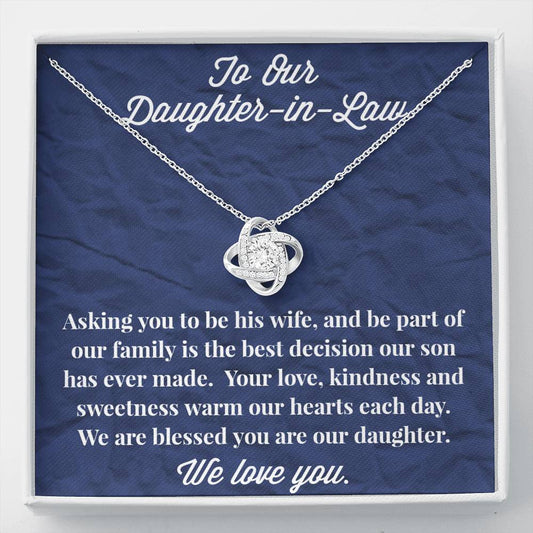To Our Daughter-in-Law Love Knot Necklace - Gift for Daughter - Necklace for Daughter-in-Law