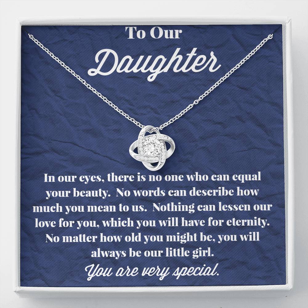 To Our Daughter Love Knot Necklace